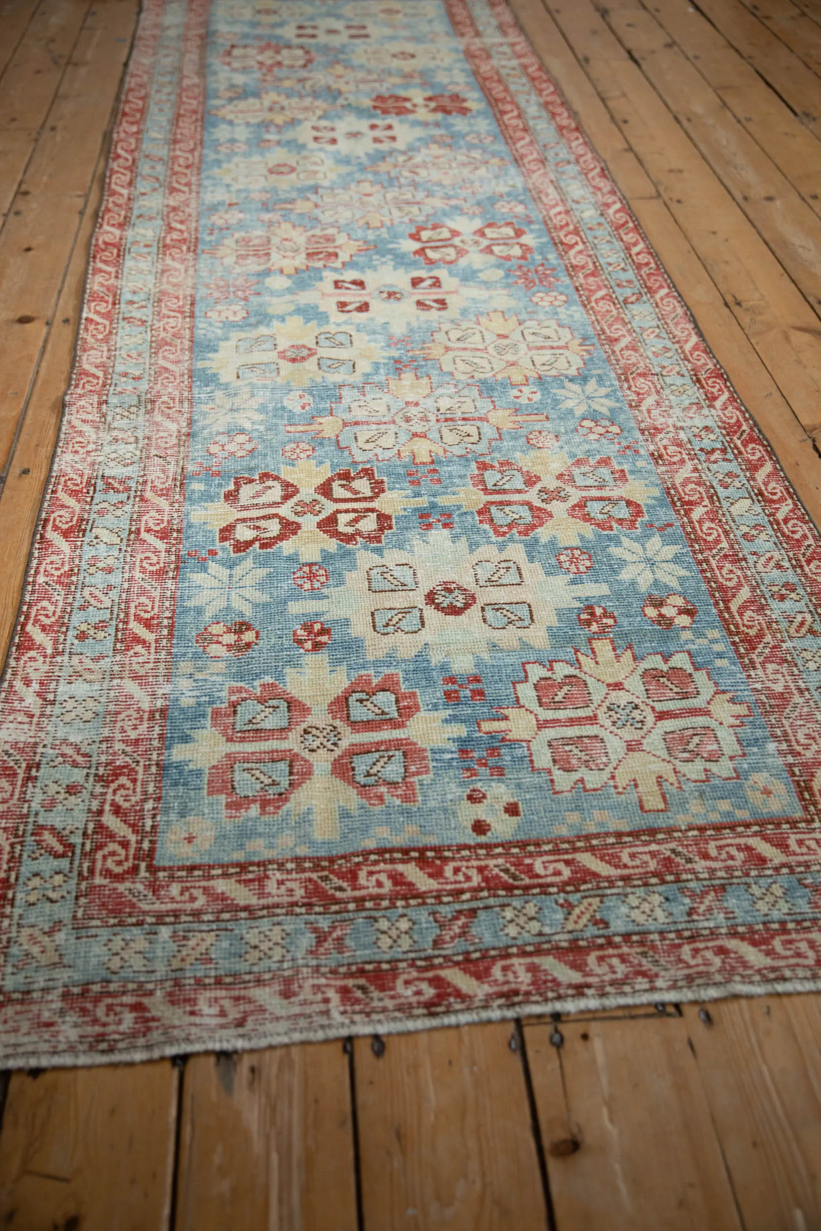 3.5x10.5 Antique Distressed Northwest Persian Rug Runner