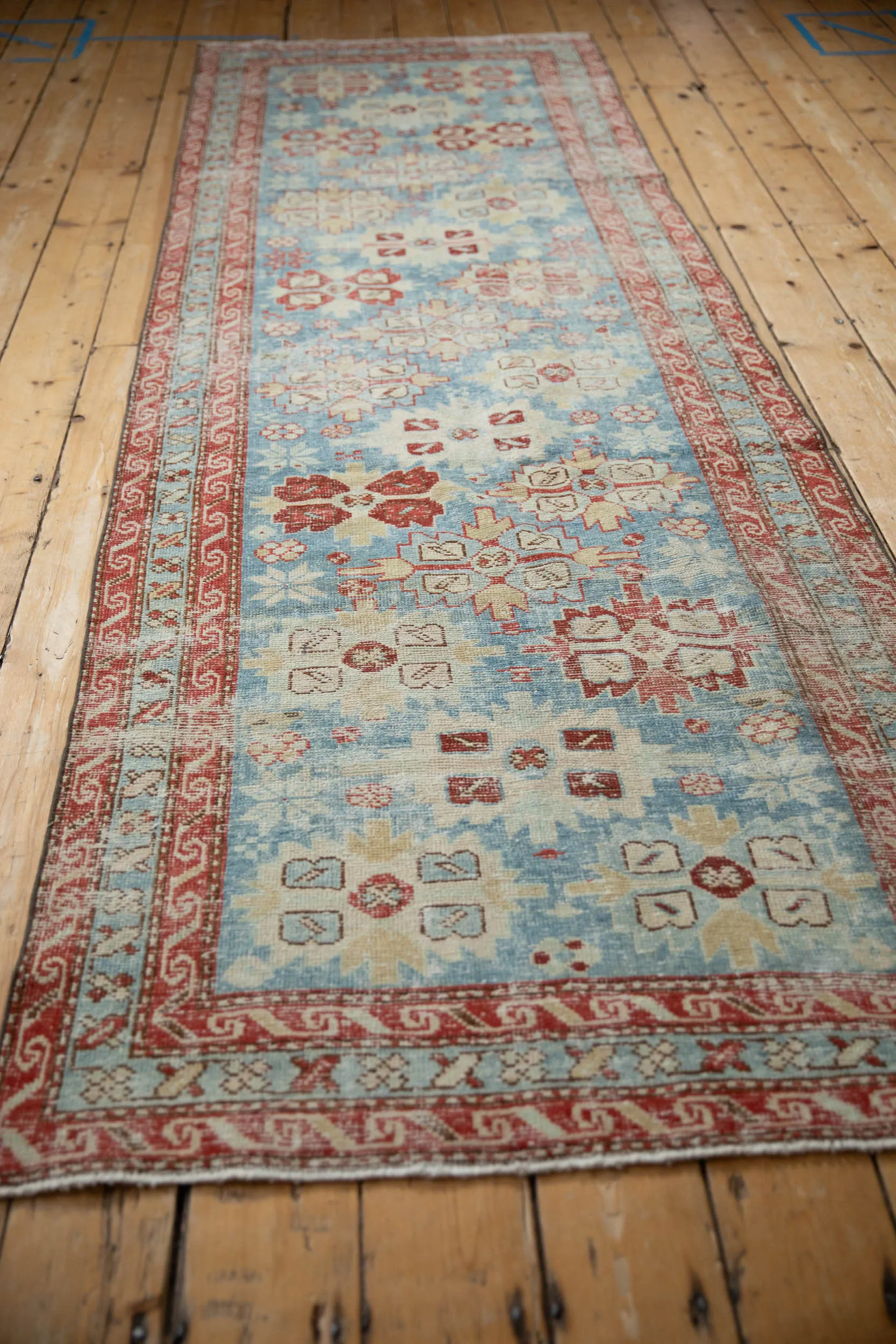 3.5x10.5 Antique Distressed Northwest Persian Rug Runner