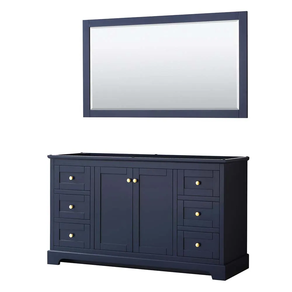 Avery 60 Inch Single Bathroom Vanity in Dark Blue