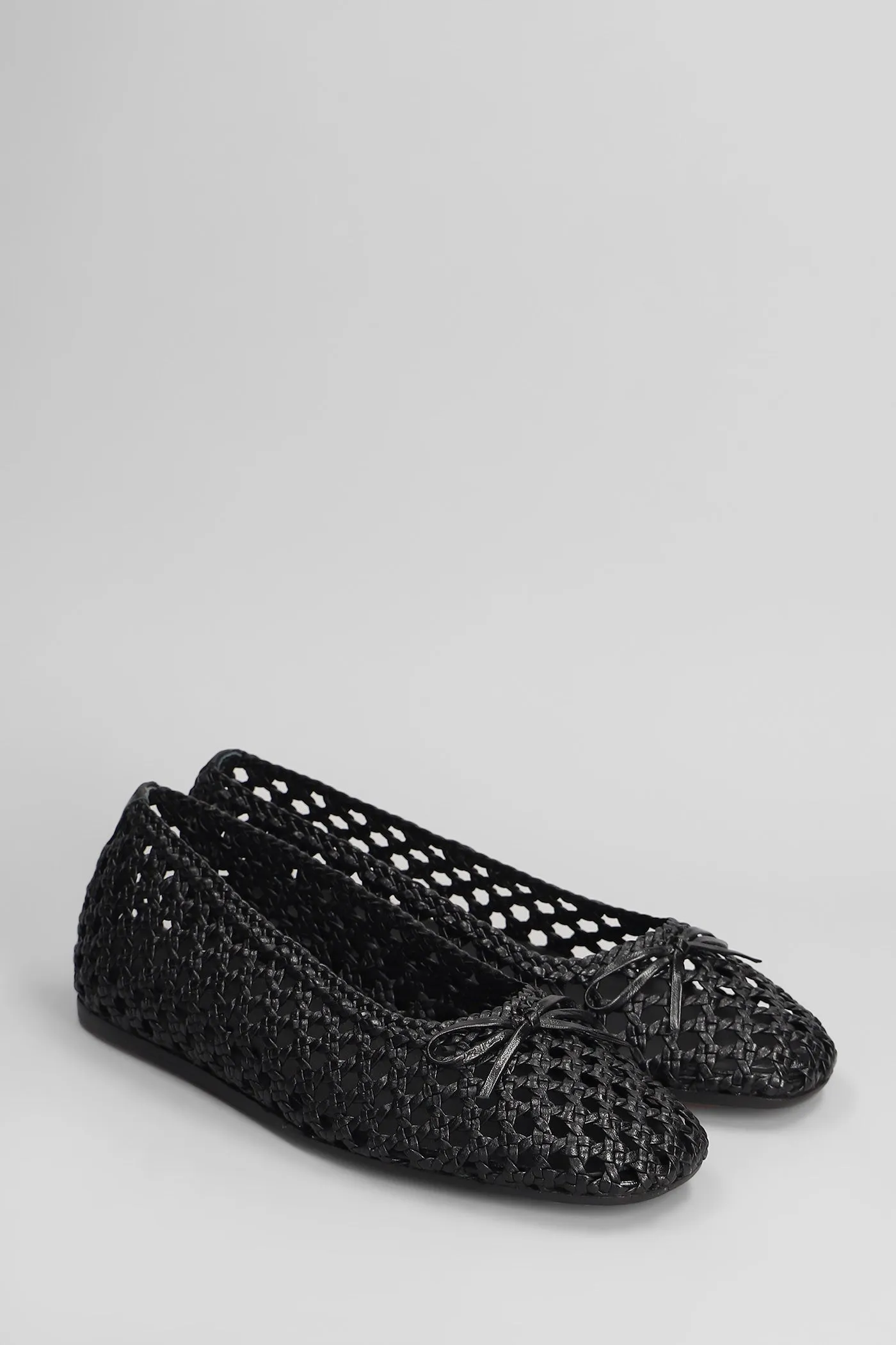 Ballet flats in black leather