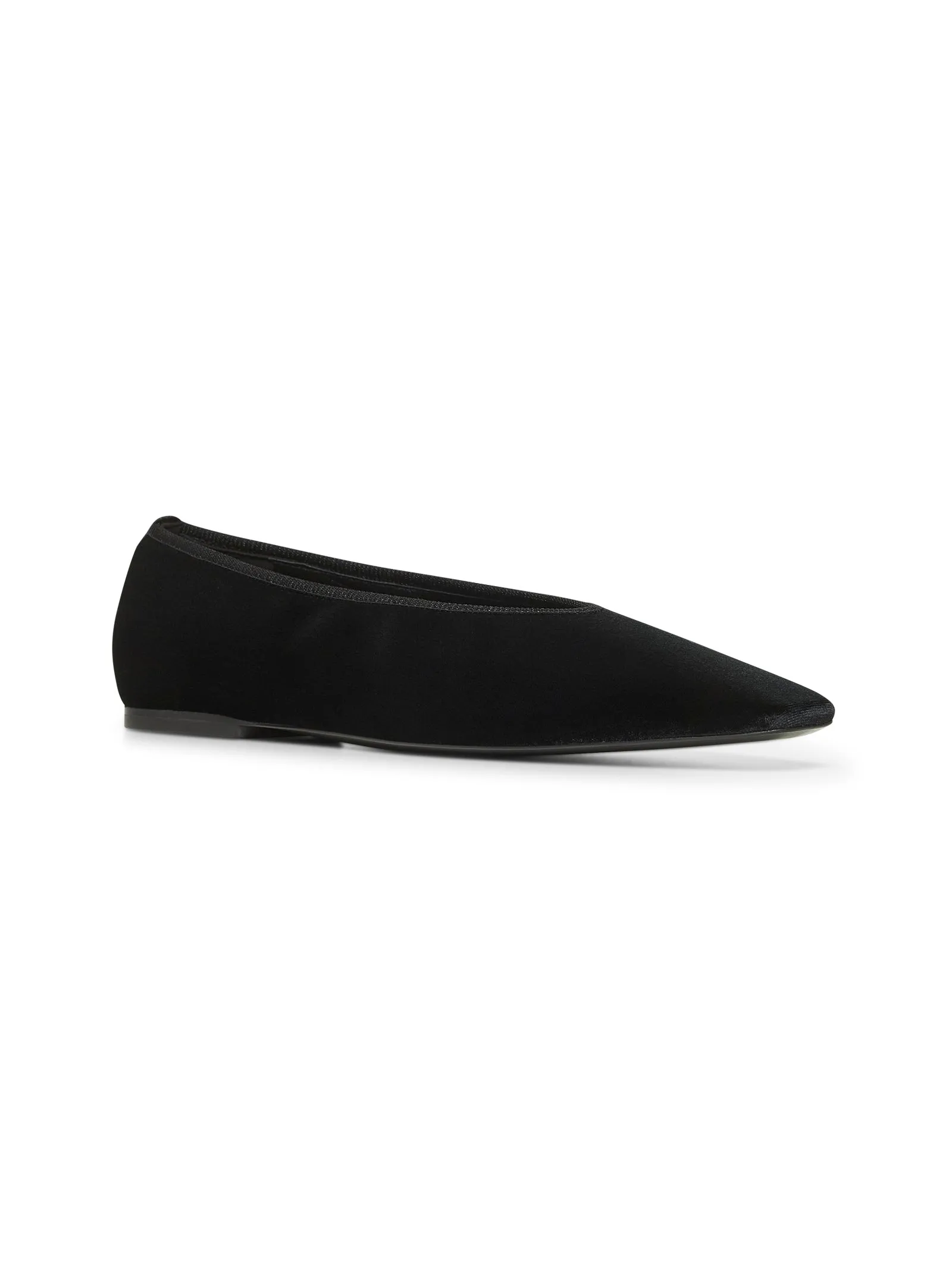 Black velvet Minimalist ballet flats