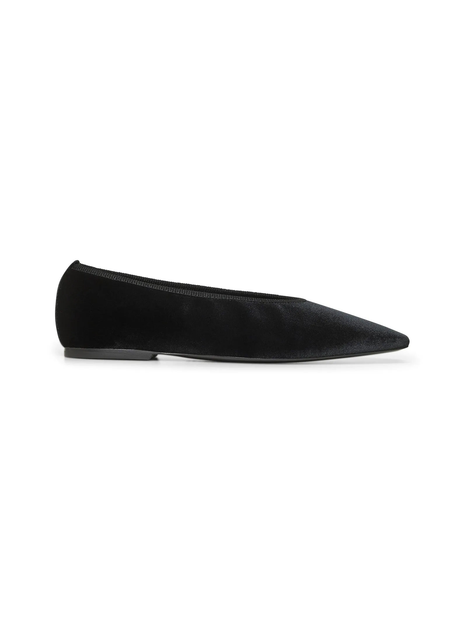 Black velvet Minimalist ballet flats