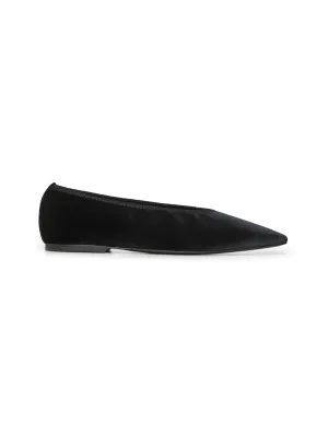 Black velvet Minimalist ballet flats