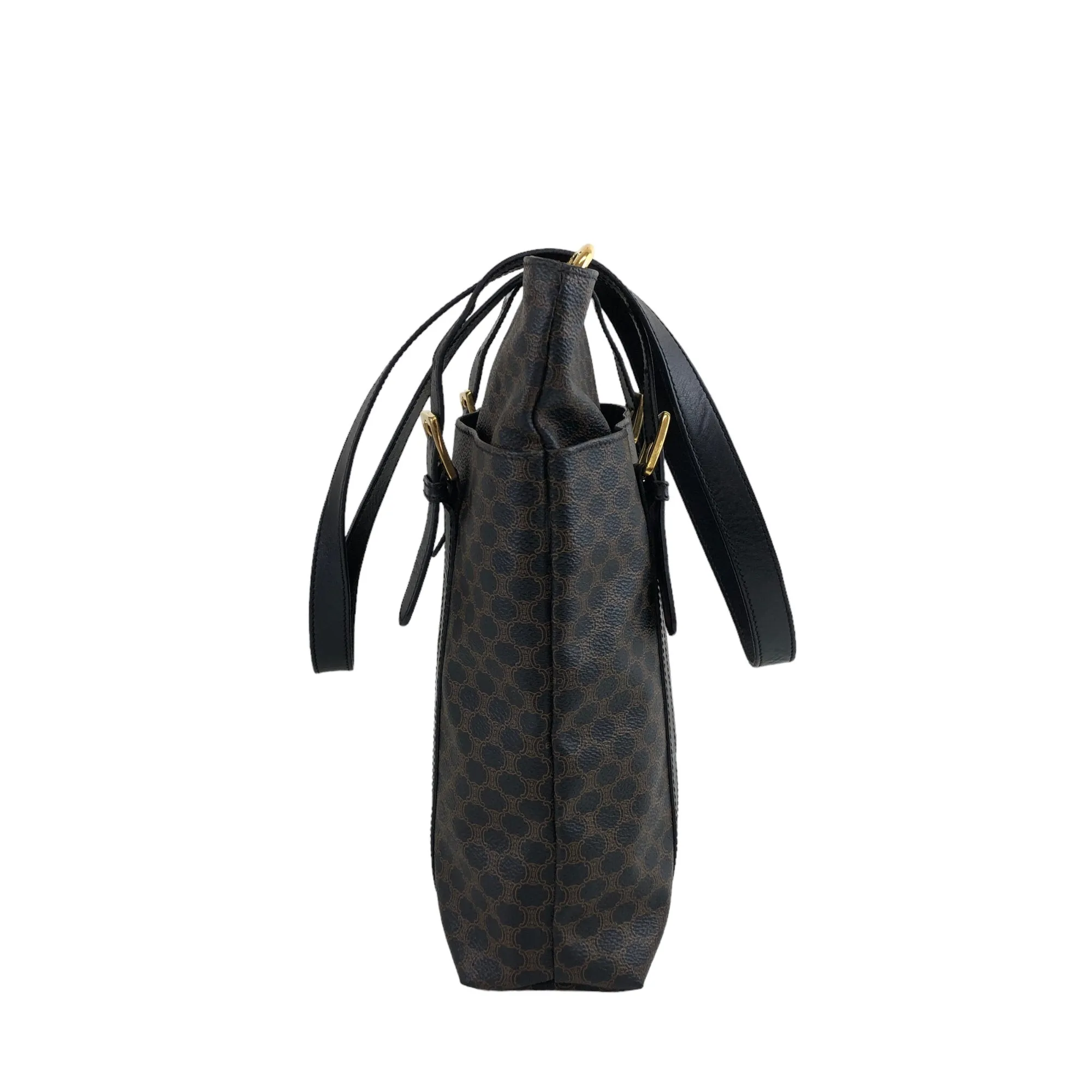 CELINE Macadam Shoulder bag Totebag Black Vintage ys3btx