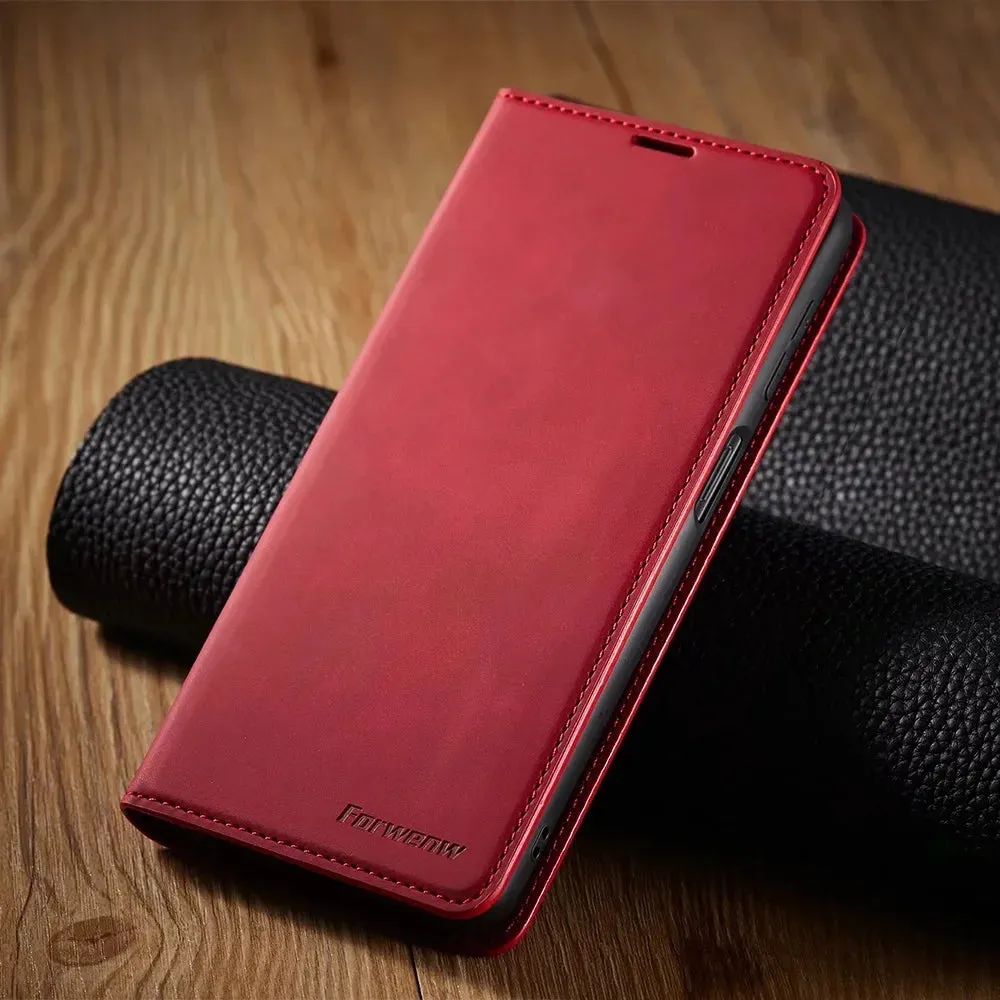 Classic PU Leather Wallet Flip Case for Samsung Galaxy