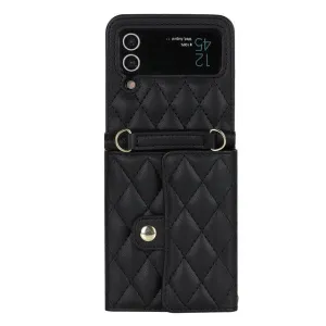 Crossbody Leather Wallet Case For Samsung Z Flip