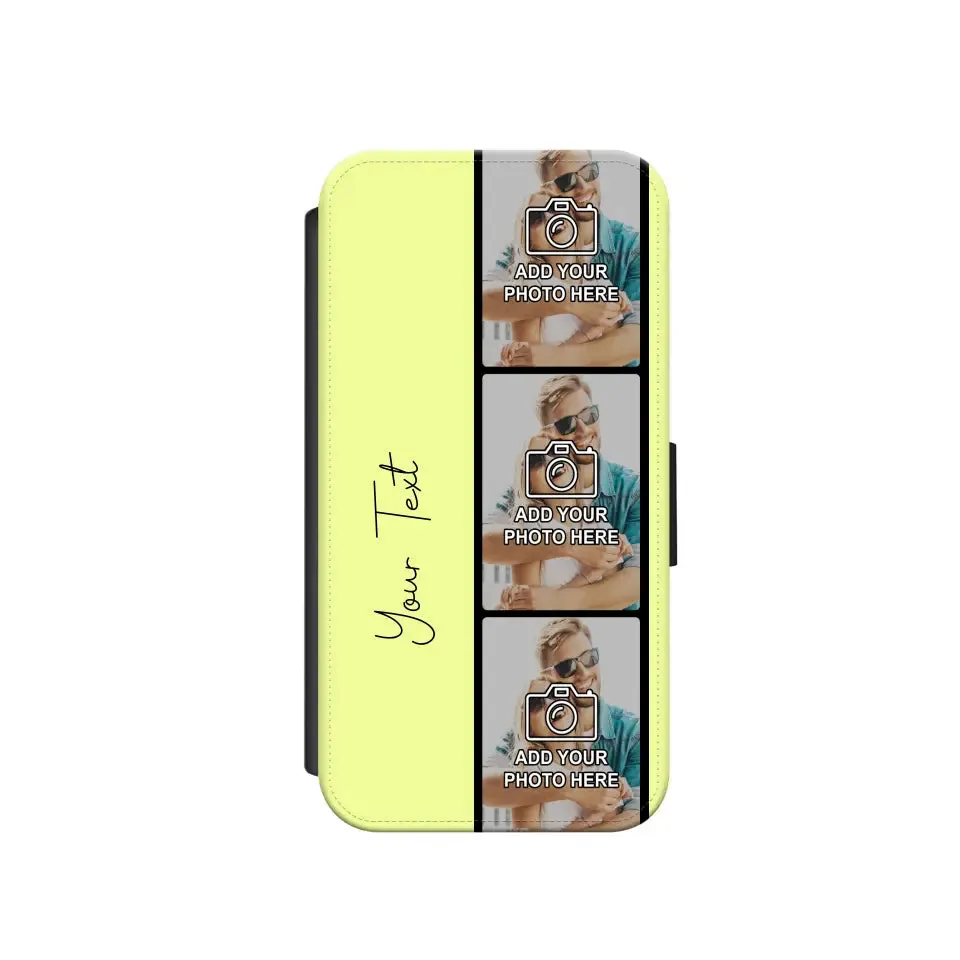 Custom Personalised Film Reel No.7 Faux Leather Flip Case Wallet for iPhone / Samsung