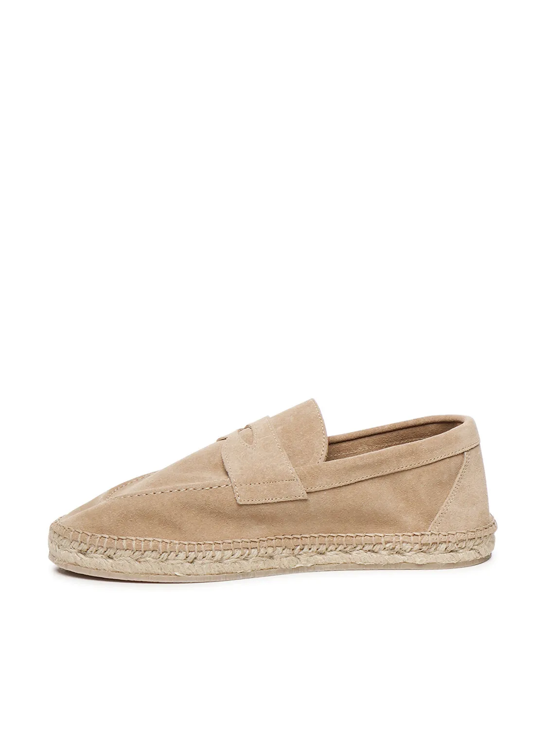 Elevy Camel Calfskin Slip on Espadrilles