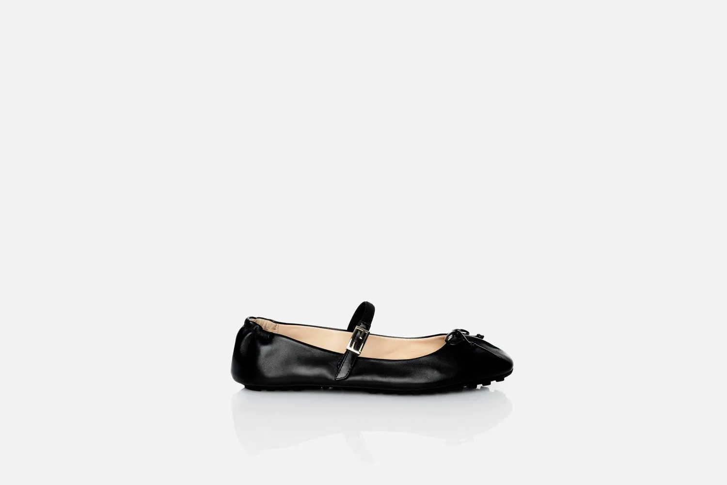 Fendi Baguette Leather Ballet Flats