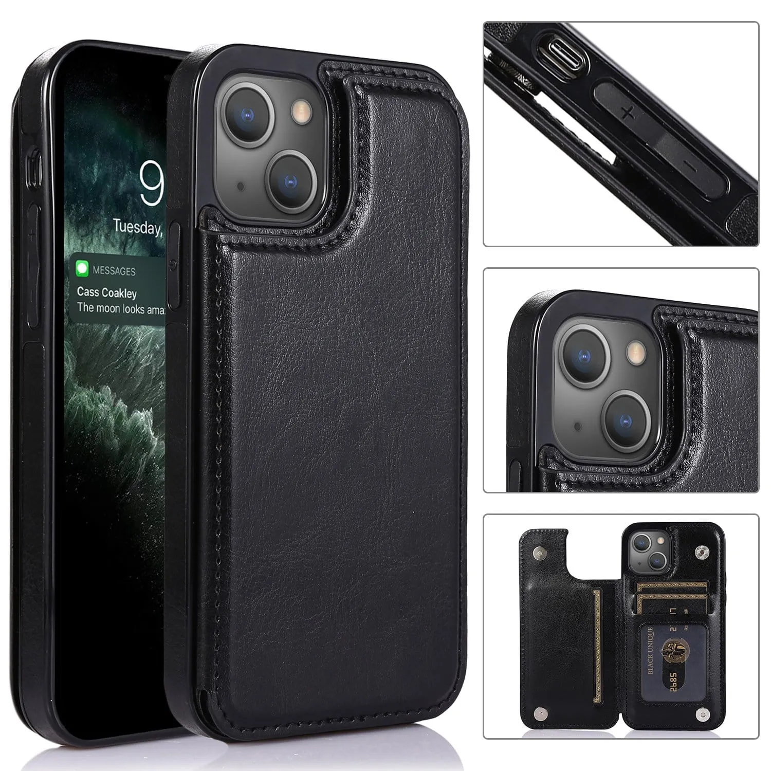 Flip Leather Phone Wallet Case