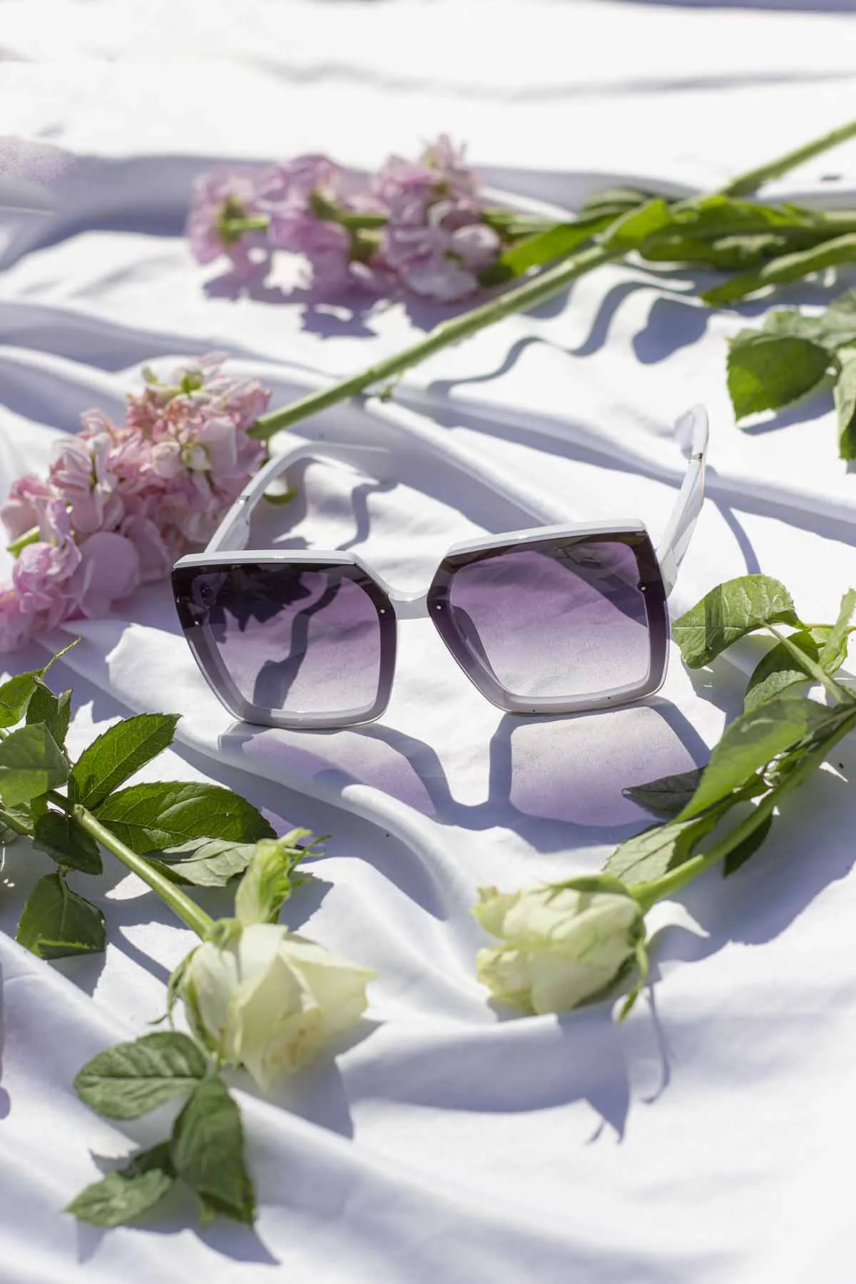 Front Lens Chunky Square Angled Sunglasses