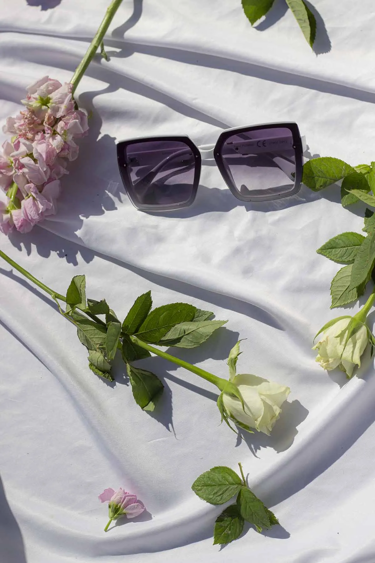 Front Lens Chunky Square Angled Sunglasses