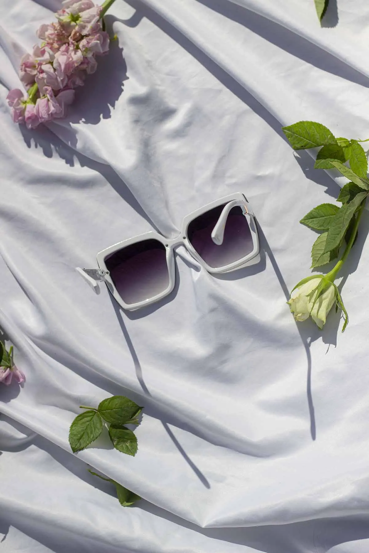 Front Lens Chunky Square Angled Sunglasses