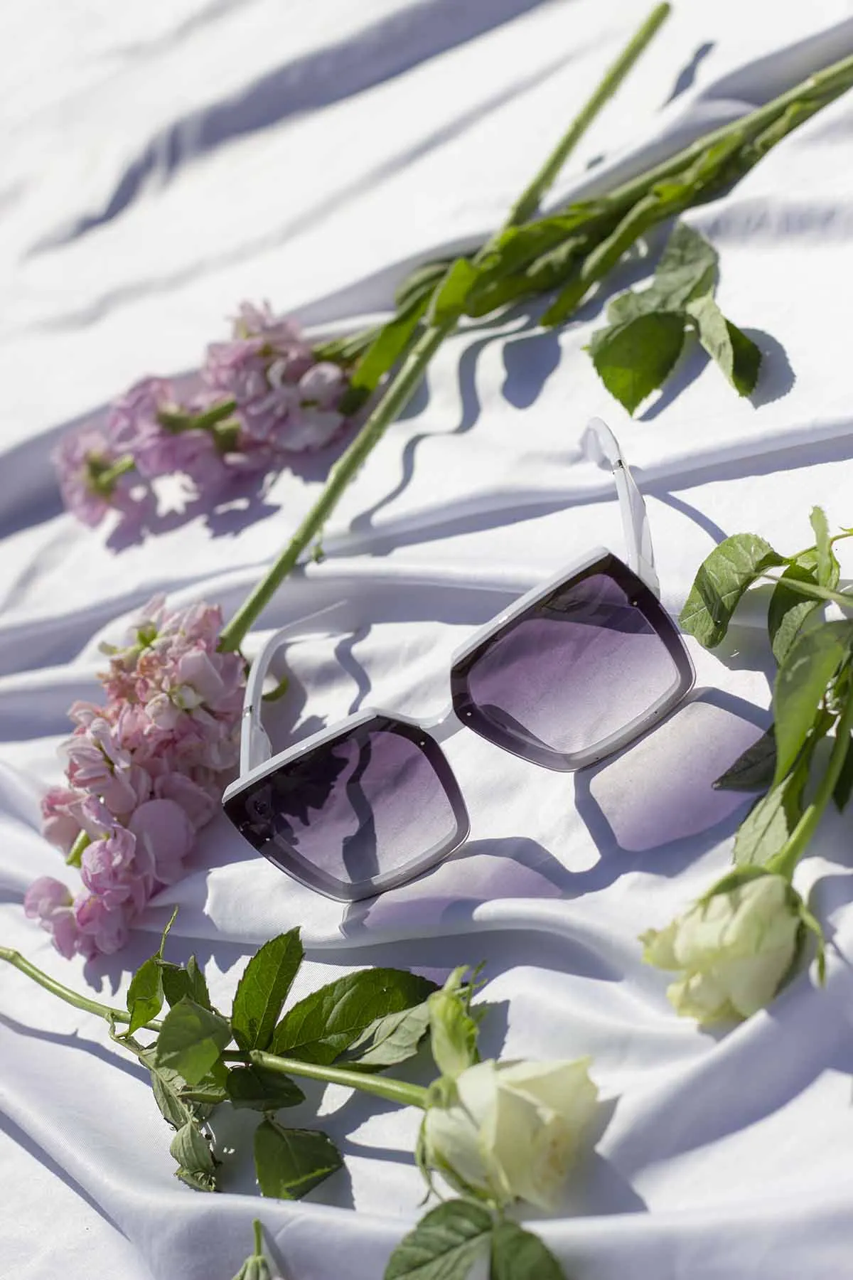 Front Lens Chunky Square Angled Sunglasses