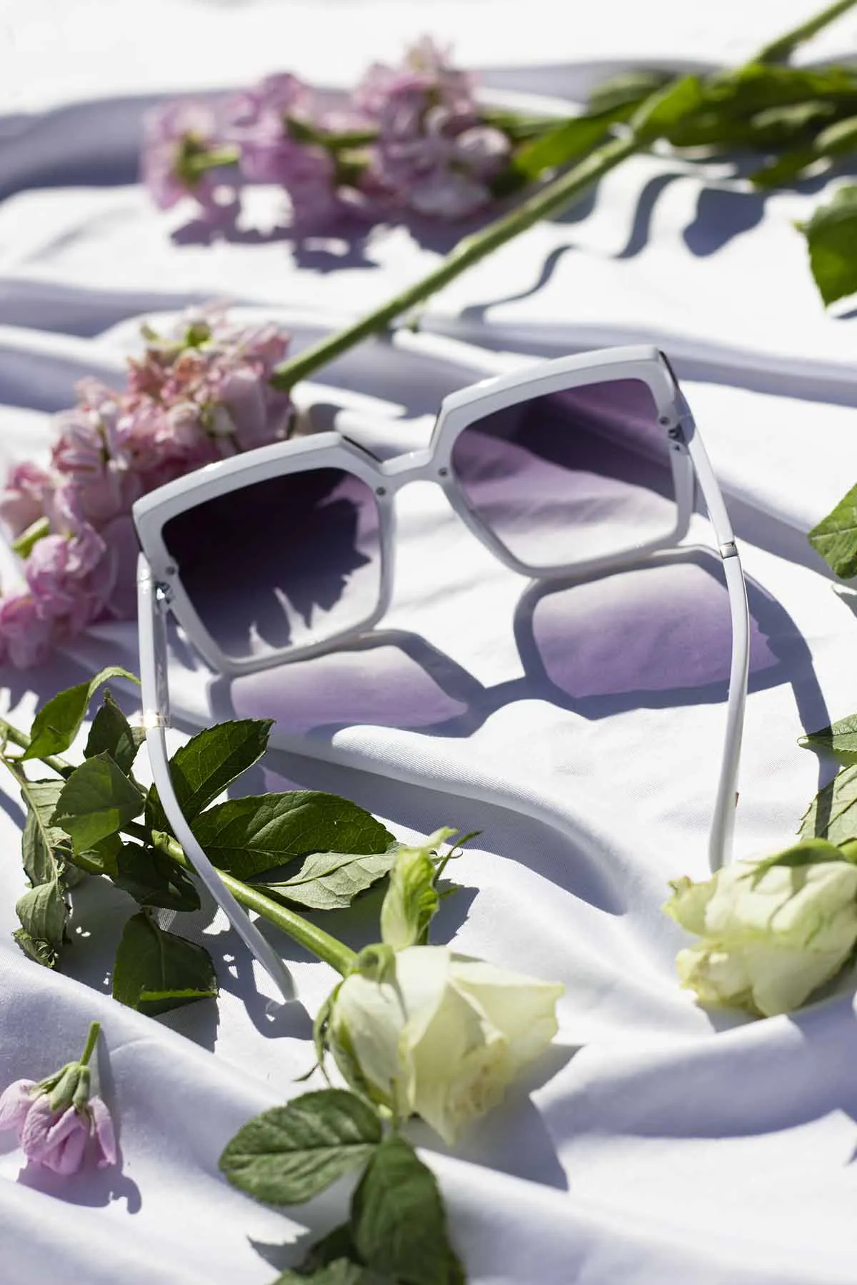 Front Lens Chunky Square Angled Sunglasses