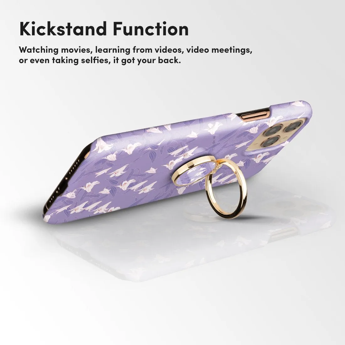 Lavender Lily | Custom Phone Ring Holder  (Non-MagSafe)