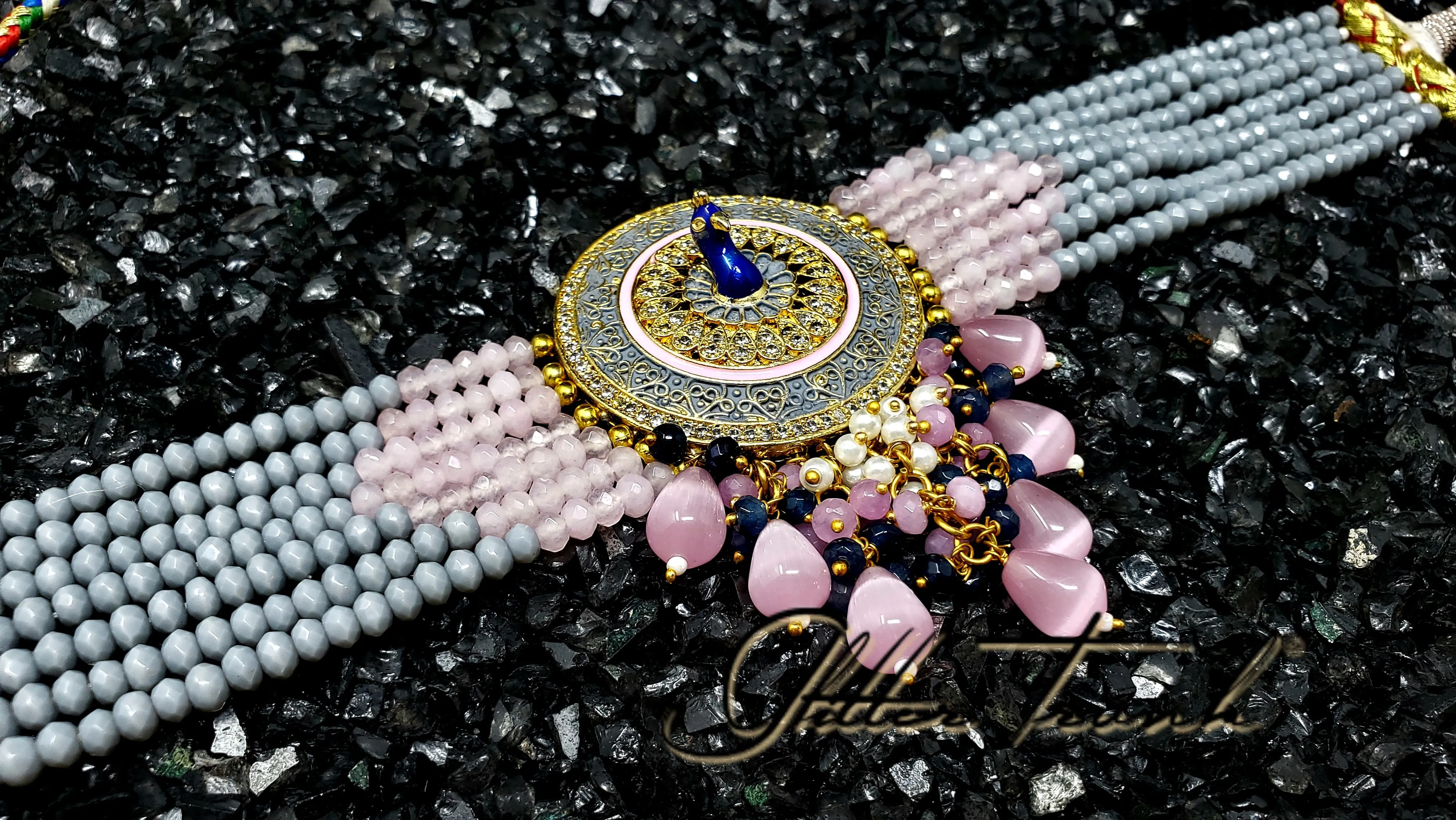 Luna Peacock Statement Choker Necklace