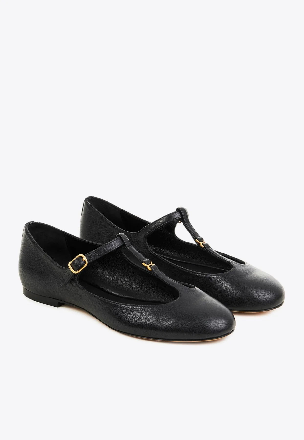 Marcie Mary-Jane Leather Ballet Flats