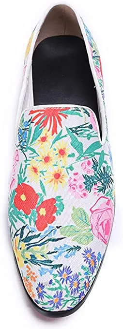 Men's Floral Lightweight Smoking Loafers
