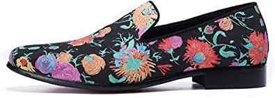 Men's Floral Lightweight Smoking Loafers