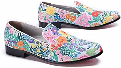 Men's Floral Lightweight Smoking Loafers