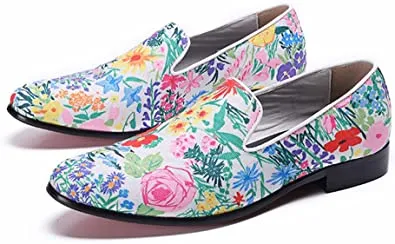 Men's Floral Lightweight Smoking Loafers