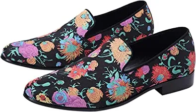 Men's Floral Lightweight Smoking Loafers