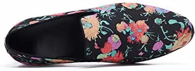 Men's Floral Lightweight Smoking Loafers