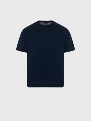 Minimalist Cotton T-Shirt Navy Blue