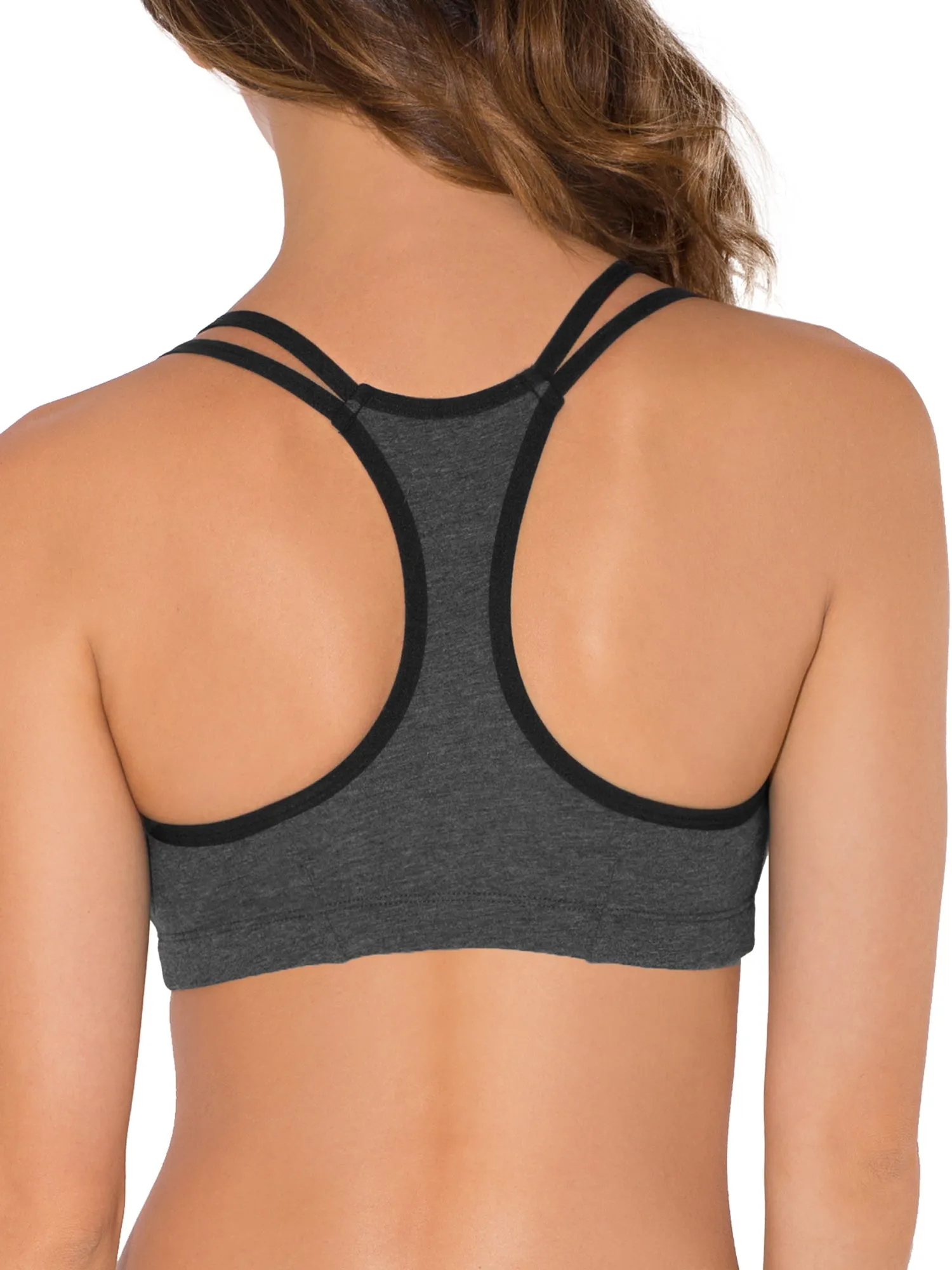 New Fruit of The Loom Women's Strappy Sports Bra, Charcoal Grey, Sz 42!