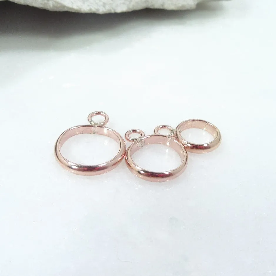 Open Resin Bezel - Circle, 10mm, Single Ring - Choose Your Metal