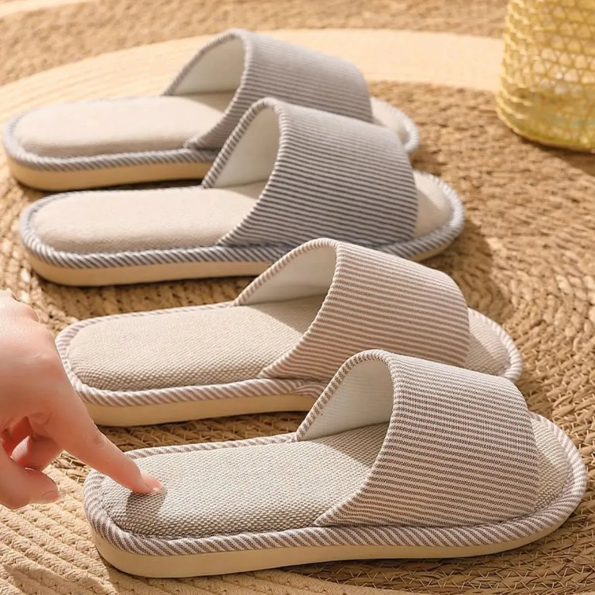 Open Toe Flats Slippers