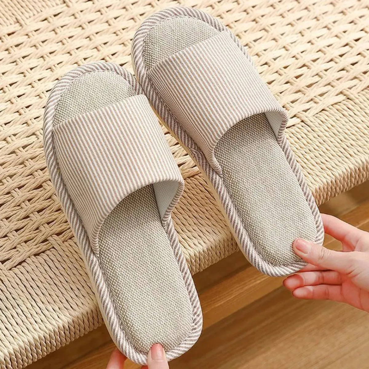 Open Toe Flats Slippers