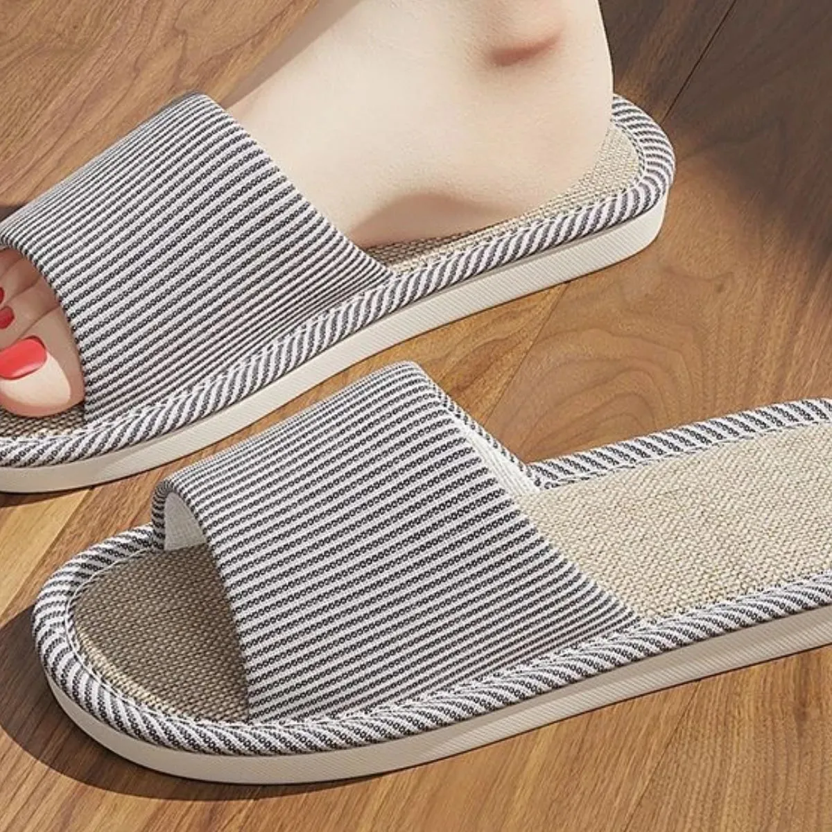 Open Toe Flats Slippers