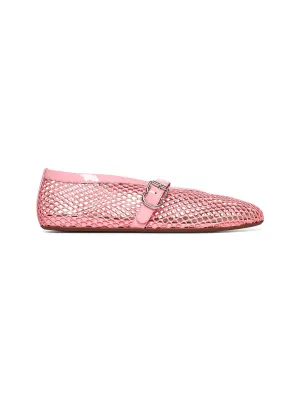 Pink mesh ballet flats