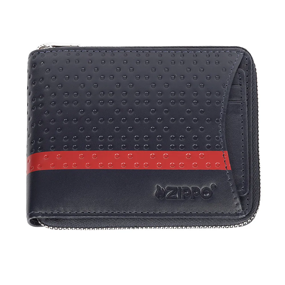 Portefeuille zippé avec porte-cartes amovible