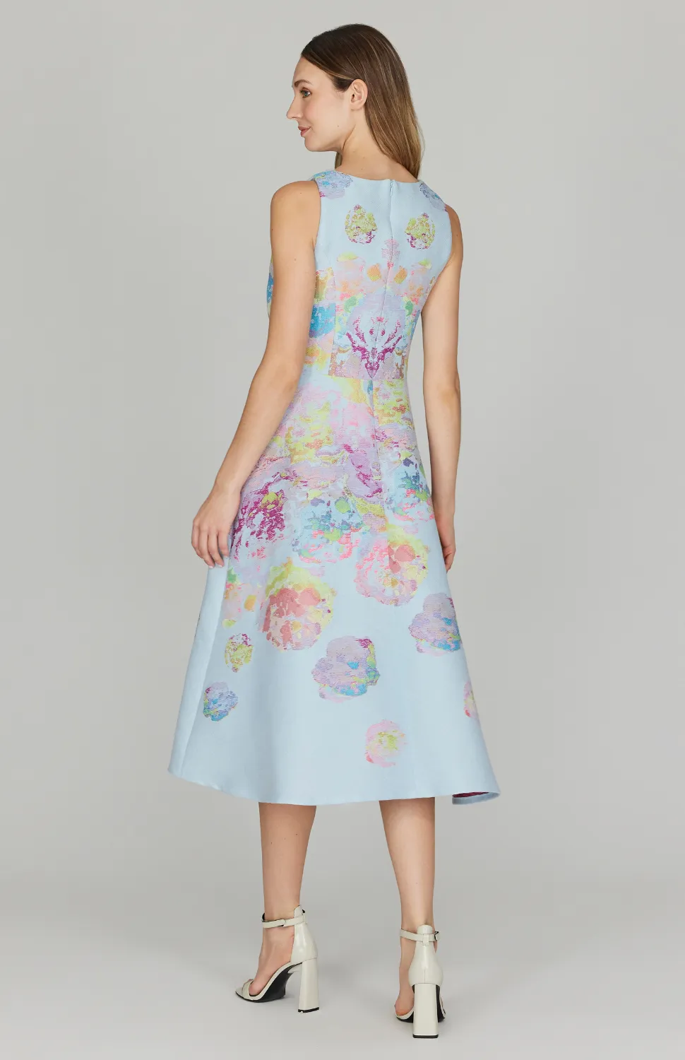 PREORDER Illusory Flora Jacquard Fit & Flare Dress