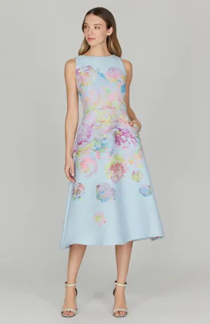 PREORDER Illusory Flora Jacquard Fit & Flare Dress