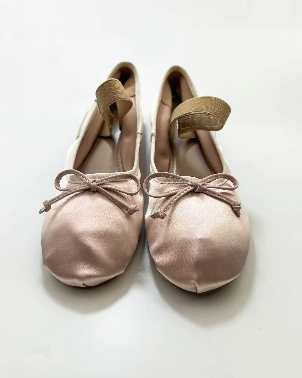 Satin Round Toe Ballet Flats