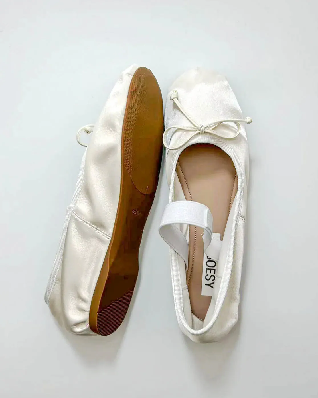 Satin Round Toe Ballet Flats