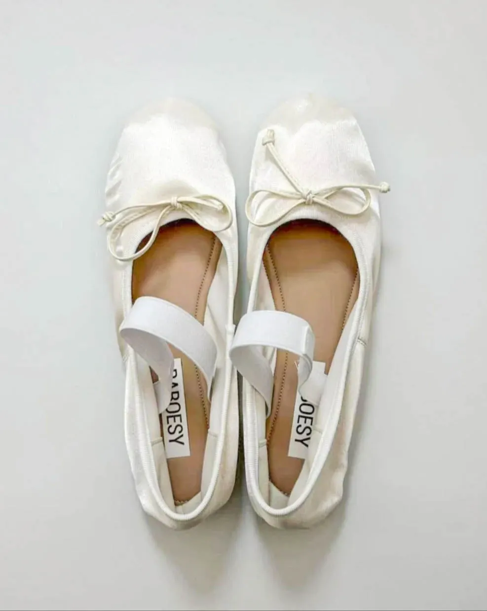 Satin Round Toe Ballet Flats