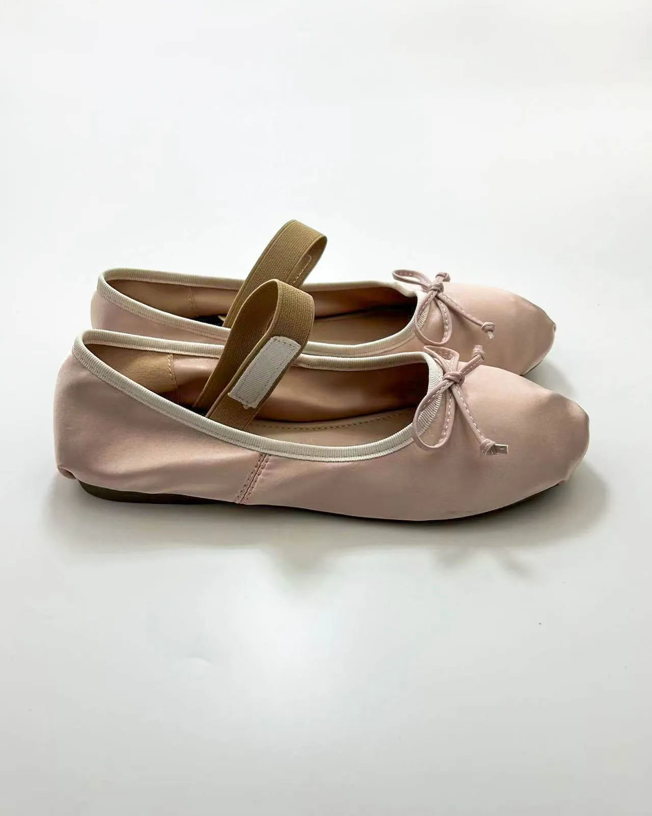 Satin Round Toe Ballet Flats