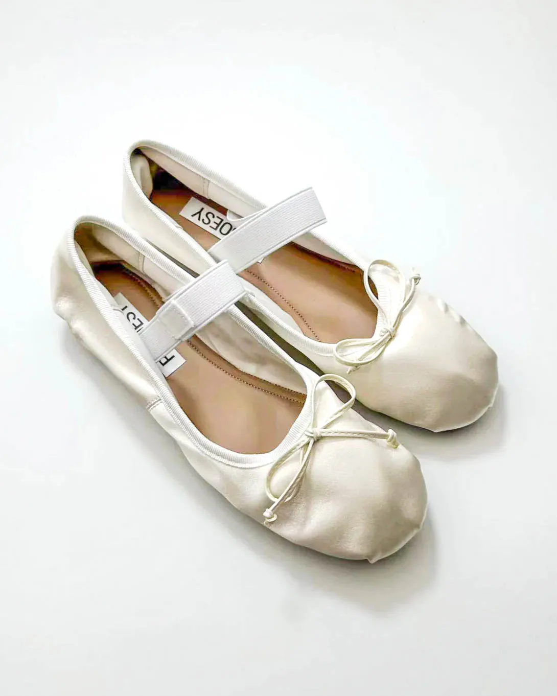 Satin Round Toe Ballet Flats