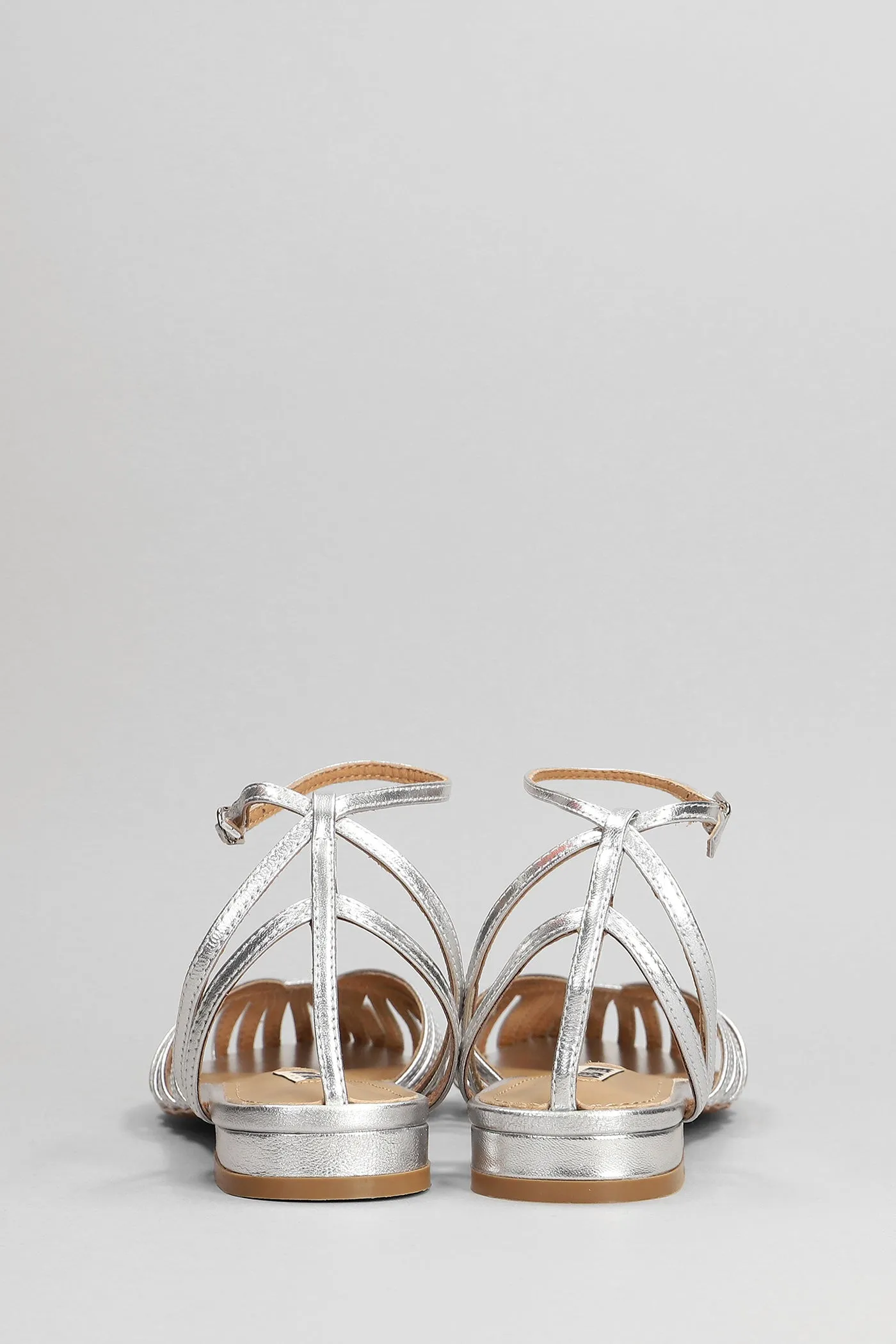Serabi Flat Ballet flats in silver leather