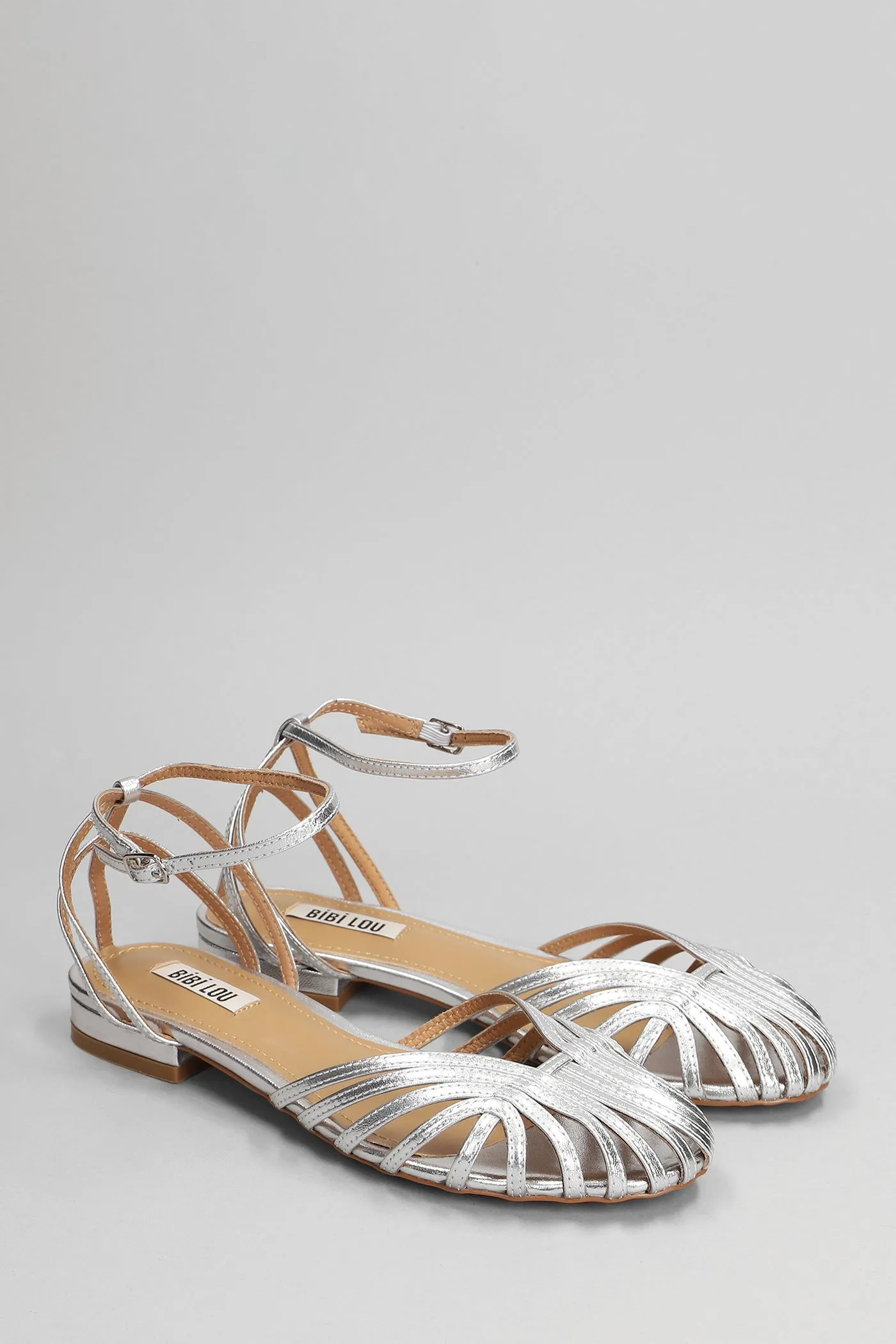 Serabi Flat Ballet flats in silver leather