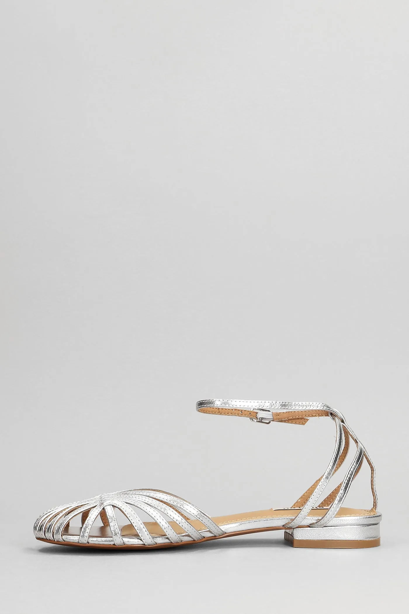 Serabi Flat Ballet flats in silver leather