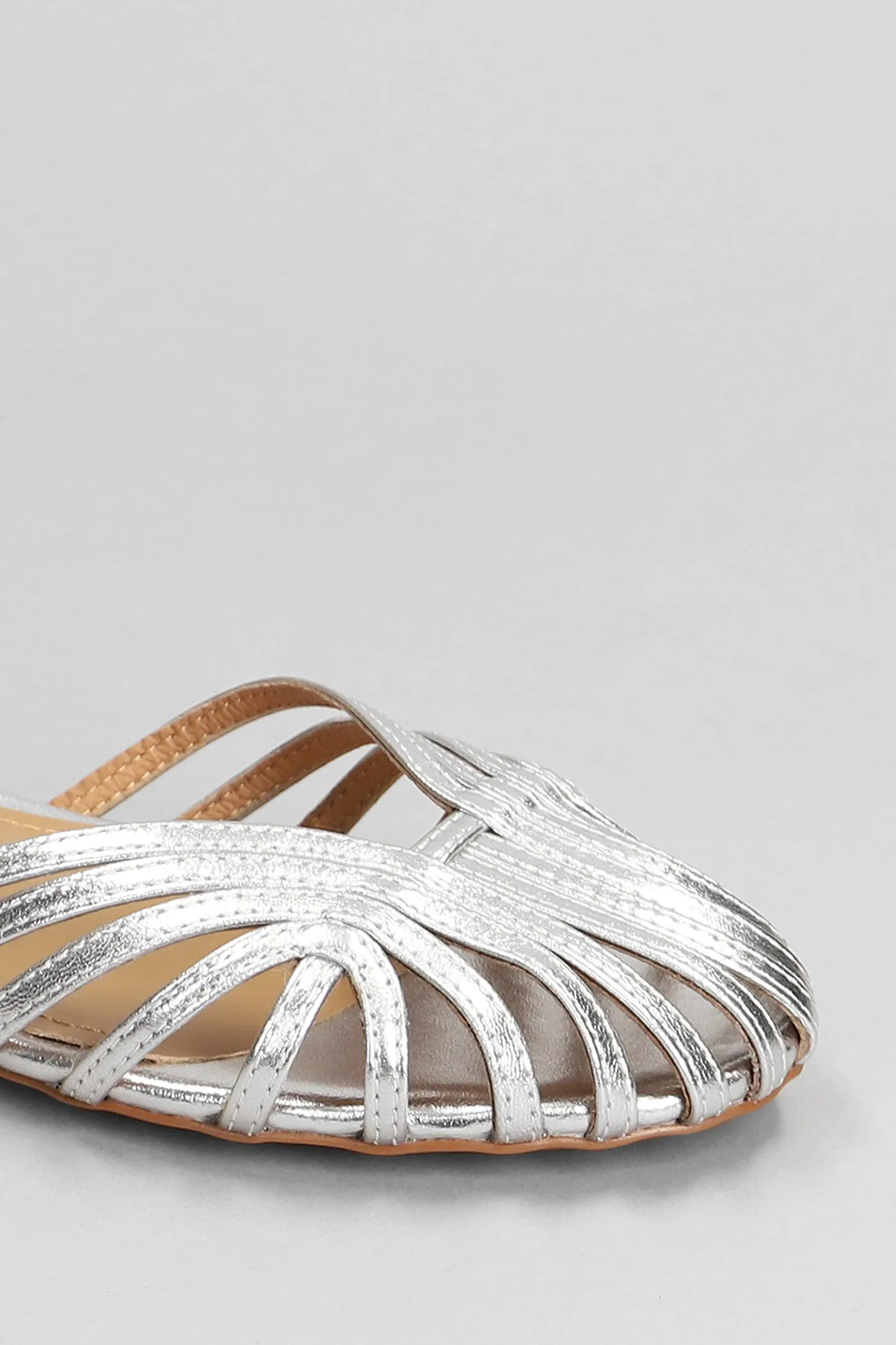 Serabi Flat Ballet flats in silver leather