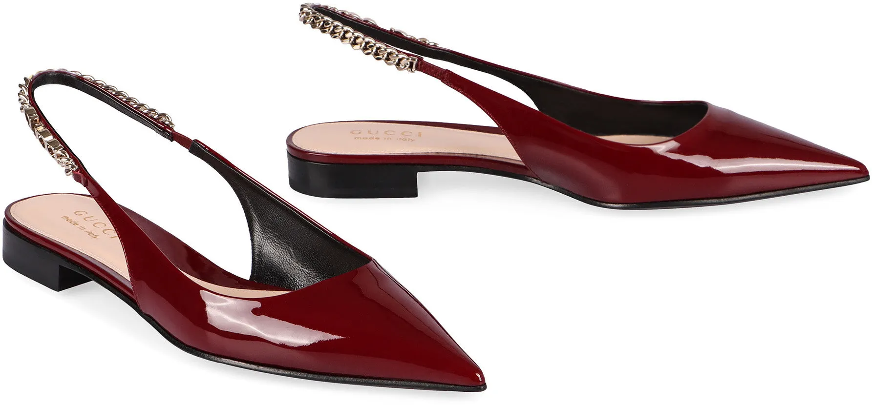 Signoria patent leather pointy-toe ballet flats