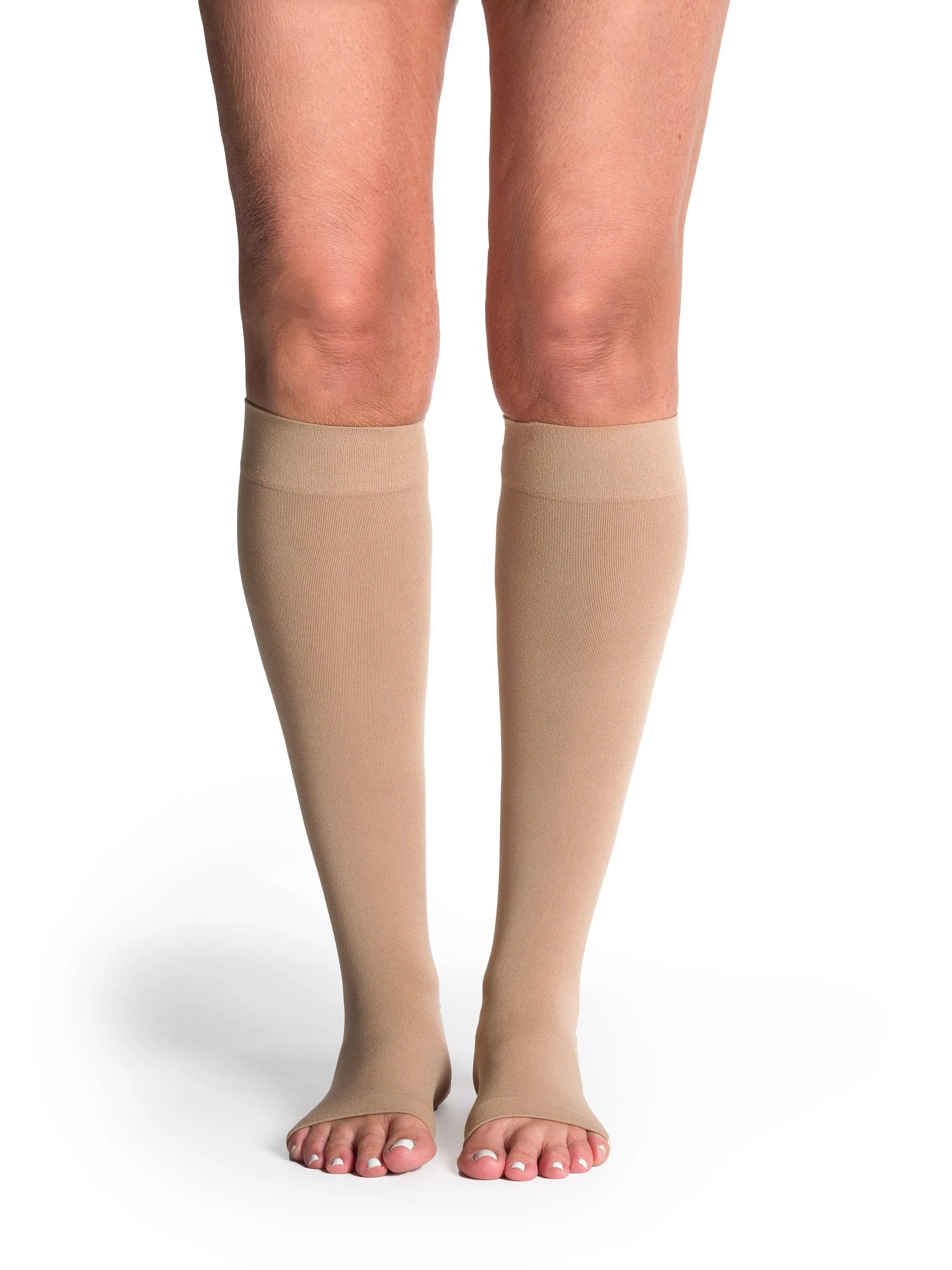 Sigvaris Soft Opaque (Formerly 840 Soft Opaque) Women's Knee High  15-20mmHg-Open Toe