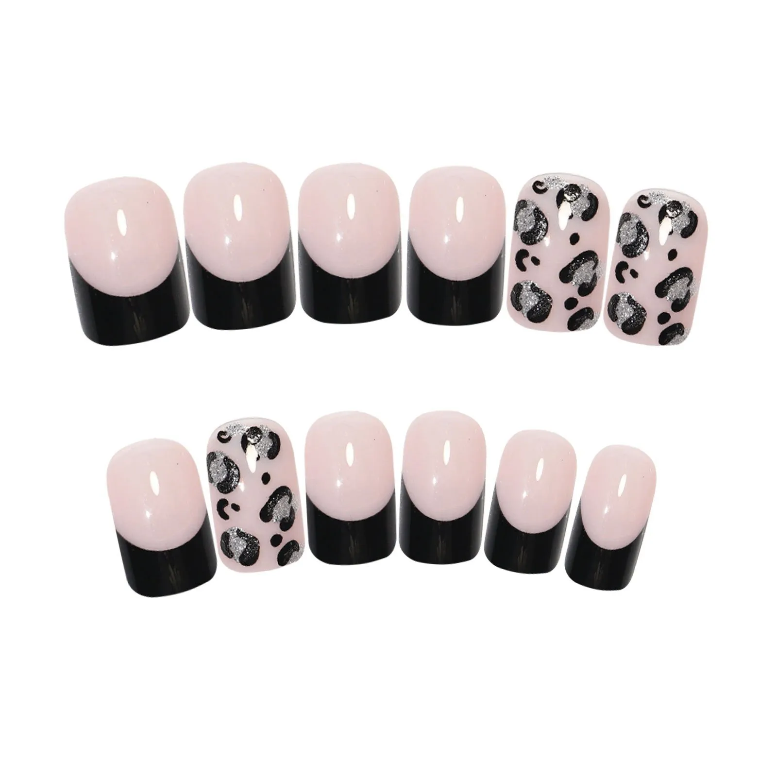 Square Black Leopard Print